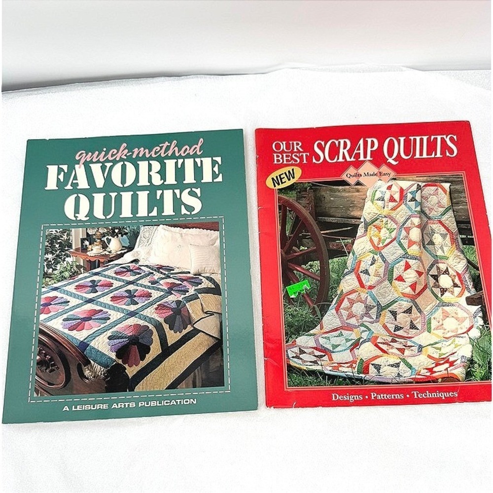 Quilt Books Scrap Quilts & Favorite Quilts -Leisure Arts-Patterns 2 Book Set DIY